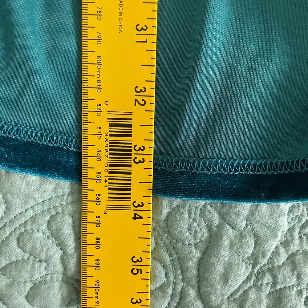 UmGee USA Womens Teal Velvet Cardigan with Animal Print lapel Long Sleeve Small - Picture 7 of 9